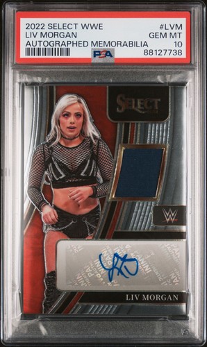 2022 Panini Select WWE Liv Morgan Autograph Memorabilia PSA 10 GEM MT - Bild 1 von 2