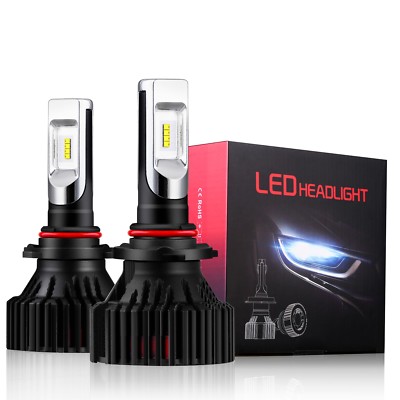 Alla Lighting 8000lm 9006 LED Headlight Low Dipped Main Beam Light Bulbs Lamps