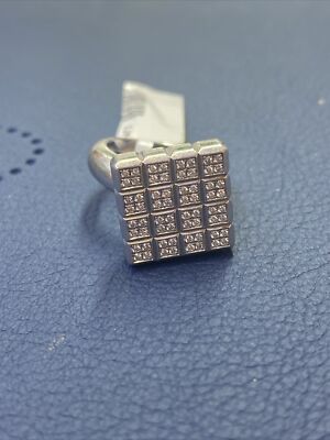 Chopard Ice Cube 18k White Gold Diamond Rotating Ring￼