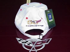 Corvette 50th Anniversary Limited Edition Cap Hat - '53 Version White/Red #1640!