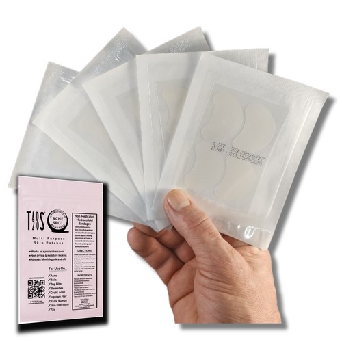20 LARGE Halfmoon Acne Patches for under eyes, chin, cheeks Zits, Pimples, Boils - Picture 8 of 13