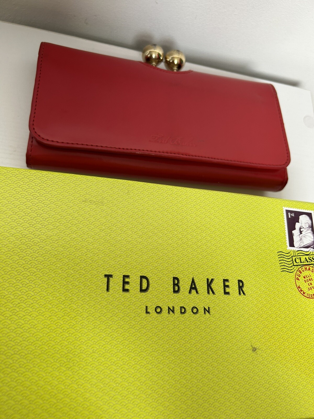 TED BAKER RED PURSE WITH BOX eBay