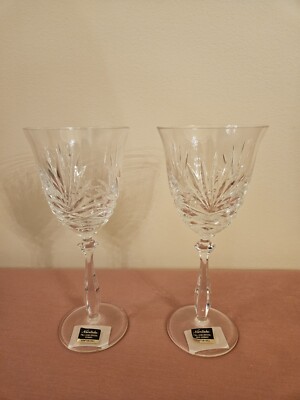 NWT - Set of 2 Discontinued Noritake Hampton Hall  Wine Goblets / Glass 8-1/2''