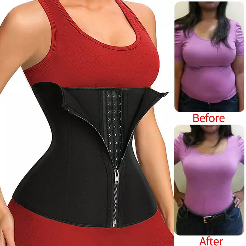 Sweat Waist Trainer for Women - Lower Belly Fat Burner, Size Up Recommended  - Corset Waist Cincher for Workout, Sport Girdle Body Shaper