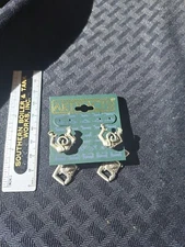 JJ Jonette Jewerly Pewter Monkey 3D pierced earrings 