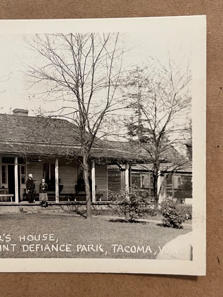 RPPC Washington Fort Nisqually Factors House Real Photo Postcard