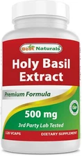 Best Naturals Holy Basil Extract 500 mg 120 Vcaps 