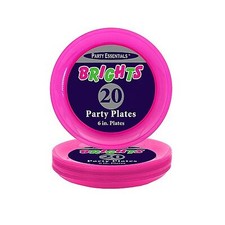 1 of Party Essentials 6" Party Plates. Neon Pink 20 Ct.