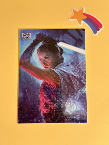2024 Topps Chrome Star Wars Galaxy #72 The Duel: Rey Mojo Refractor 49/50