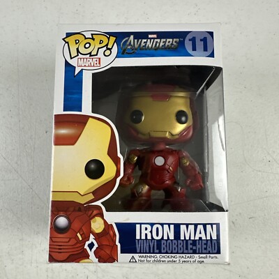 Funko POP Marvel Avengers Action Figure Iron Man Bobble Head - #11 Rare New