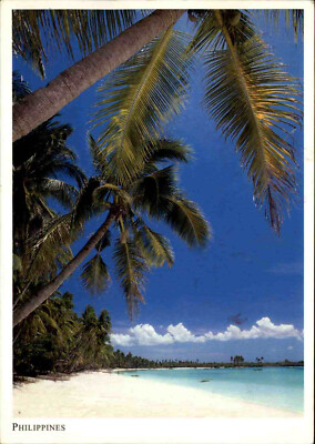 Postcard Philippines Asien Bantayan Island CEBU Postkarte Strand Palmen Meer