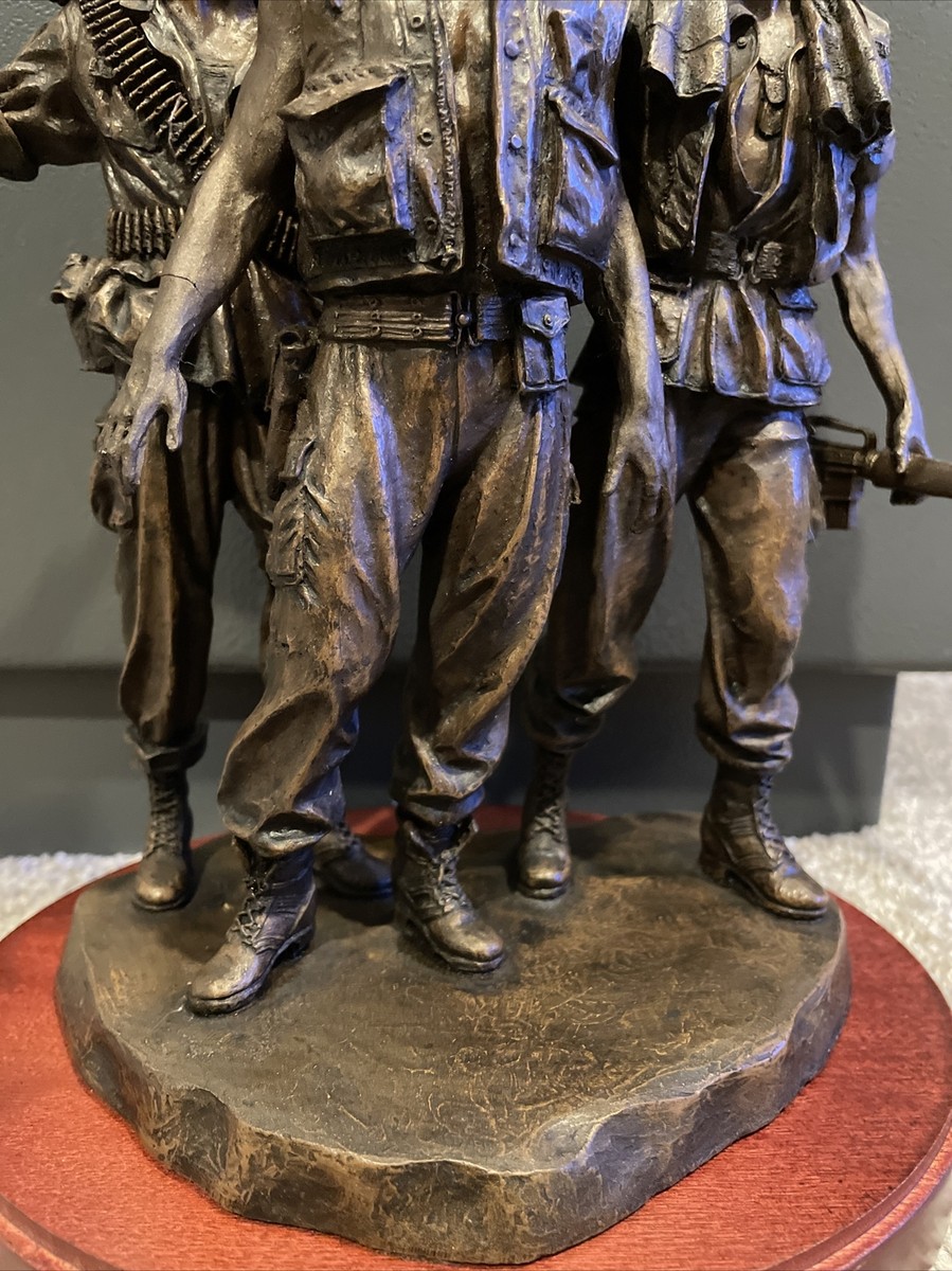 FRANKLIN MINT FREDERICK HART 3 SOLDIERS VERY RARE VIETNAM MEMORIAL