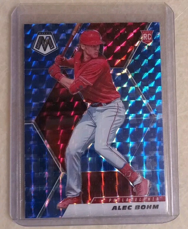 Alec Bohm 2021 Panini Mosaic Baseball Blue Camo Prizm #220 Philadelphia Phillies