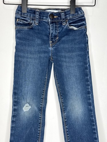 Old Navy Jeans Baby Boys Straight Stretch Size 4T Kids Denim Blue Ripped Flex - Picture 2 of 13