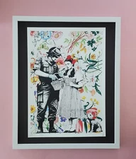 Death NYC Large Framed 16x20in Pop Art Graffiti COA Banksy Girl Wizard of Oz #5