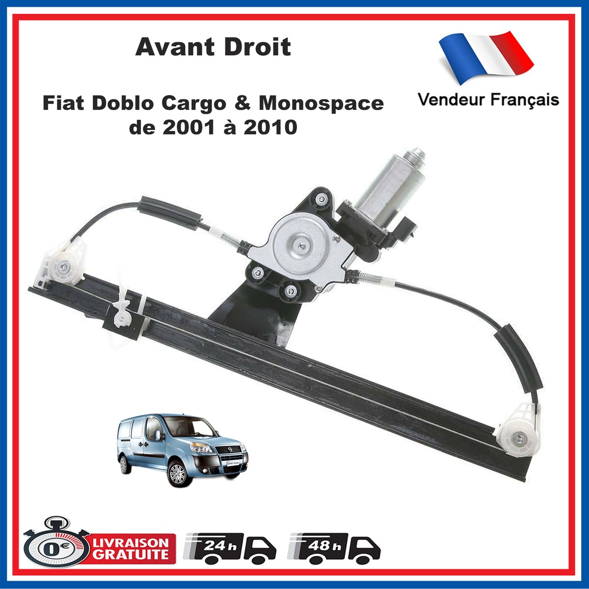 Alzacristallo Elettrico Anteriore Destro Per Fiorino, Qubo, Bipper, Nemo Dal 2008 - Ricambio Originale - Foto 8