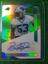 Brian Burns Rookie 2019 Donruss Elite  Green Prizm Autographs /499 #RA-BB