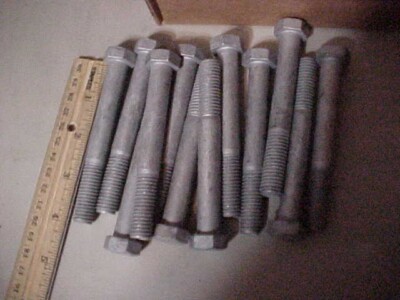 Qty 12  1/2'' x 4'' Galvanized Hex Bolts With free shipping
