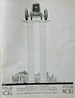 PRESSEWERBUNG 1922 AUTOS FAHRGESTELL PANHARD & LEVASSOR AUF DER AUTOMESSE