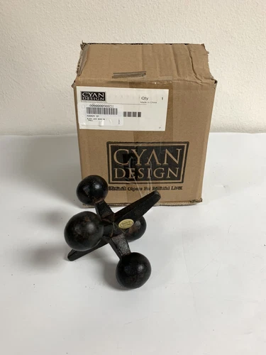 Cyan Design ~ Black Cast Iron Jack Jax Bookend ~ Mid Century Design ~ Small - Picture 1 of 8