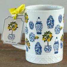 Gooseberry Moon Lemon Tree and Pottery Ceramic 20 oz Coffee Mug BRAND NEW
