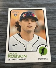 2022 Topps Heritage #588 Jacob Robson RC Rookie Detroit Tigers Baseball Card