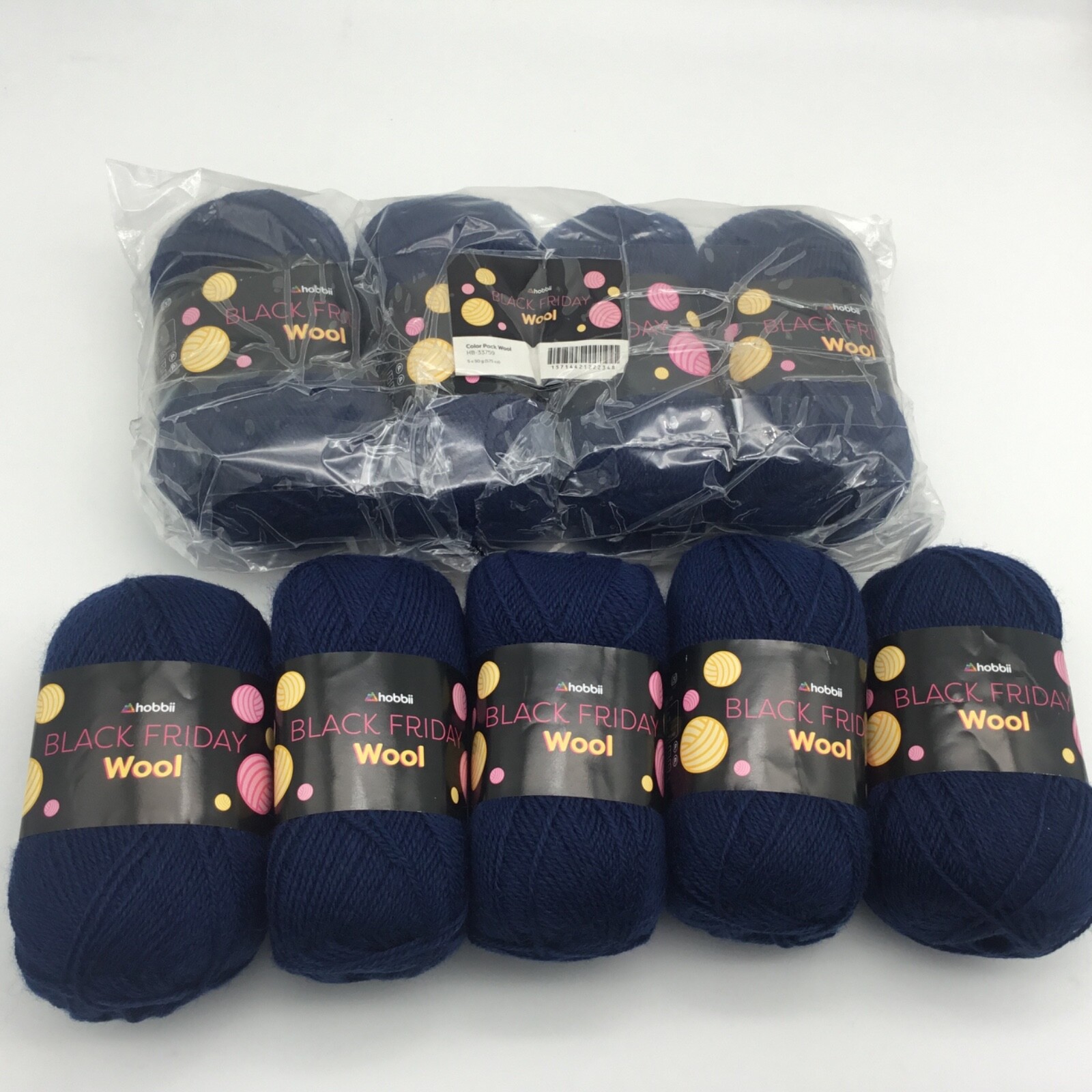 Hilo Hobbi Black Friday 9 madeja azul marino 100 % lana