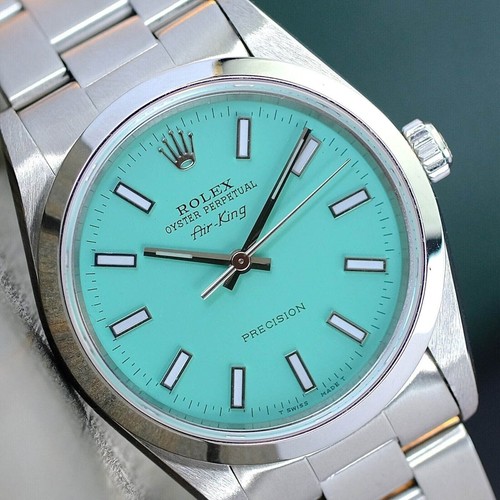 Rolex Oyster Perpetual Airking Powder Blue Dial Dial Oyster Band 34mm