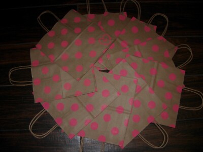Victoria's Secret PINK LOGO Small POLKA DOT Paper Shopping Gift Bag 10