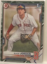 2021 1st Bowman Blaze Jordan  Boston Red Sox Prospect BP-71 Alternate Border