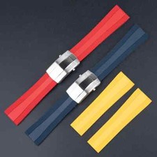 22 24mm FKM Soft Rubber Watch Band Strap For Breitling Superocean Navitimer