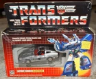 1984 TRANSFORMERS G1 BLUESTREAK COMPLETE IN BOX, UNUSED DECALS, WEAPONS