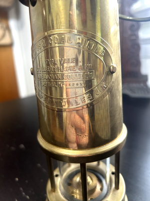 British Coal Mining Brass Miners Lamp Lantern Wales #142959