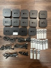 Lot Of 14 Apple TV s and Remotes 6 Cables - UNTESTED SOLD AS IS -READ DETAILS