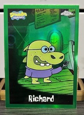 2025 Topps Chrome SpongeBob SquarePants Richard Green Refractor #174