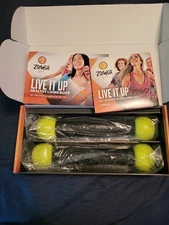 Zumba Gold Live It Up Box Set 3 DVD & Dance Fitness Cardio Shaker Sticks