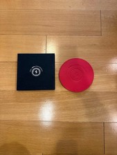 Ferrari 10th Anniversary Leather Coaster With Ferrari Owners Club Japan Logo Red Ferrari 10th Anniversary Leather Coaster With Ferrari Owners Club Japan Logo Red