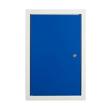 Wandhängeschrank Metallschrank Wand abschließbar 600 x 400 x 300 mm grau/blau