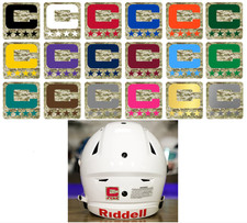 CAMO Salute Dual Color Captain C Vinyl Football Helmet Decal Jersey Patch Style