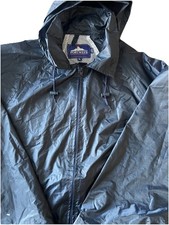 PortWest Mens Hooded Waterproff Rain Jacket With Good. Full-Zip Navy Size XL
