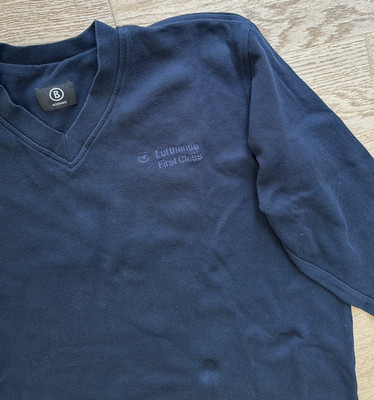 LUFTHANSA FIRST CLASS * BOGNER * Älteres Sweatshirt * Shirt * blau * Sammler