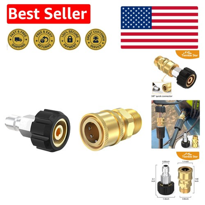 #ad Quick Connect Pressure Washer Adapter Kit M22 14mm and 3 8#x27;#x27; Brass Fittings $17.99