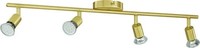 Eglo 4Er Led Spot Buzz Messing 68,5 X 6,5 Cm GU10, Warmweiß Deckenlampen &