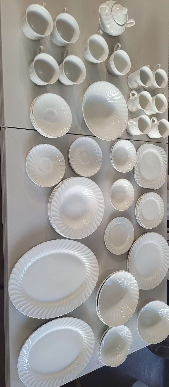 Vintage English White Ironstone Dinnerware Lot | Johnson Bros Snowhite Regency M