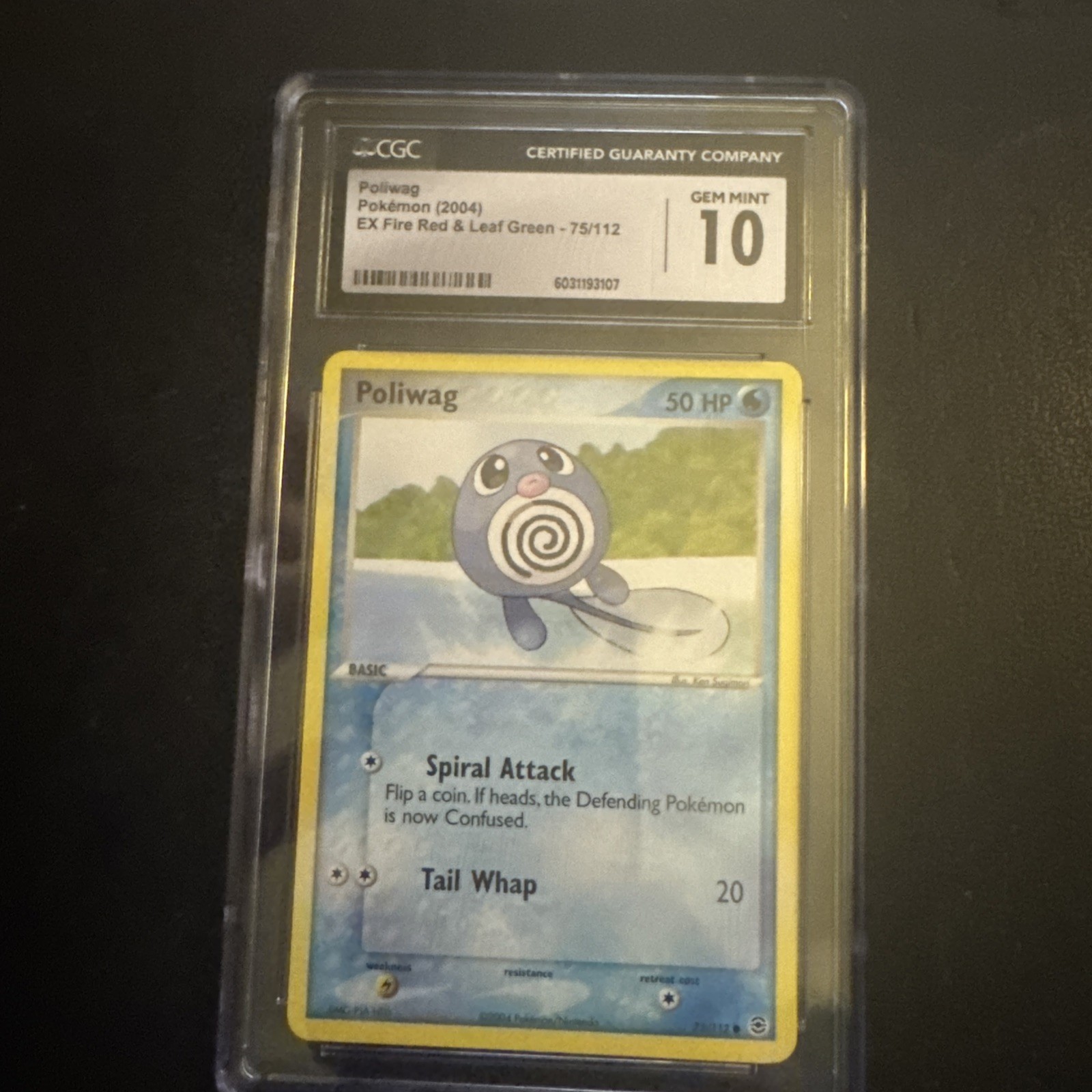 Poliwag 75/112 EX Fire Red & Leaf Green CGC 10 Gem Mint Pokemon