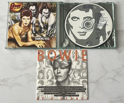 David Bowie Diamond Dogs CD EARLY PRESS! Rykodisc GREEN CASE! BONUS TRACKS! RARE