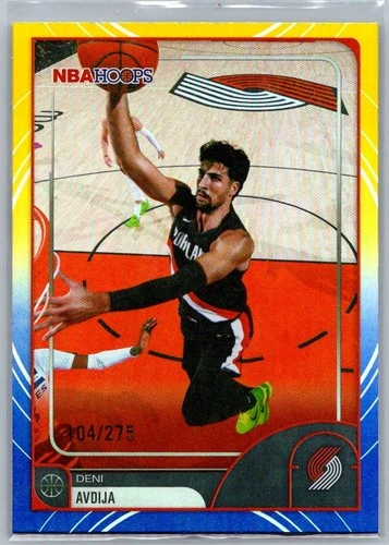 2025-26 Topps NBA Hoops #89 Deni Avdija Rainbow Blue &amp; Yellow #104/275