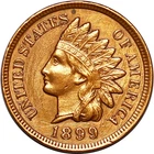 1899 (MS/GEM BU) INDIAN HEAD CENT COPPER PENNY 1c COIN Mint State, Uncirculated