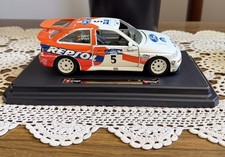 Burago Ford Escort RS Cosworth Repsol Rally Carlos Sainz 1:24 Model Car DieCast