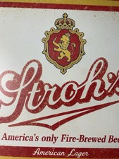 STROH'S プレミアムビール看板 約40cm x 30cm STROH'S プレミアムビール看板 約40cm x 30cm Strohs Beer Sign for